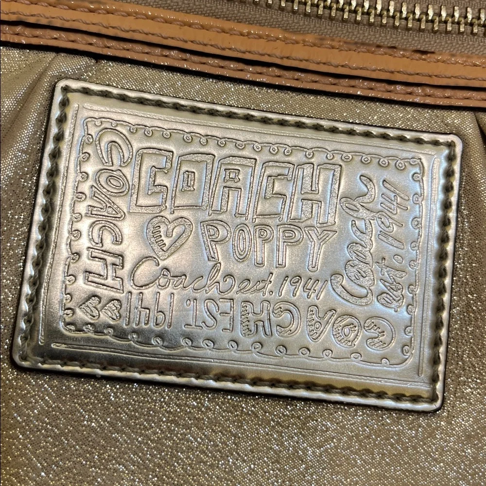 Coach poppy shimmer bag - Picture 3 of 8